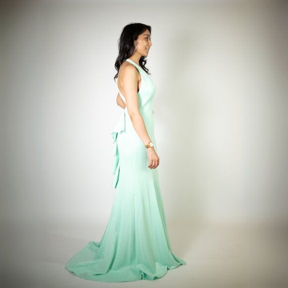 Cinderella Divine 11661 Mint Evening Gown - Picture 2 of 3